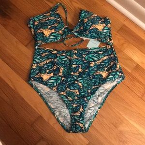 Cupshe floral one piece swimsuit - size XL